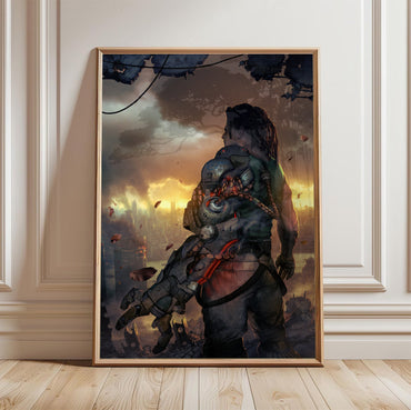 Bionic Commando Nathan Spencer poster in a framed room setting