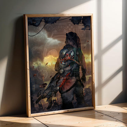 Bionic Commando Nathan Spencer poster in a modern interior