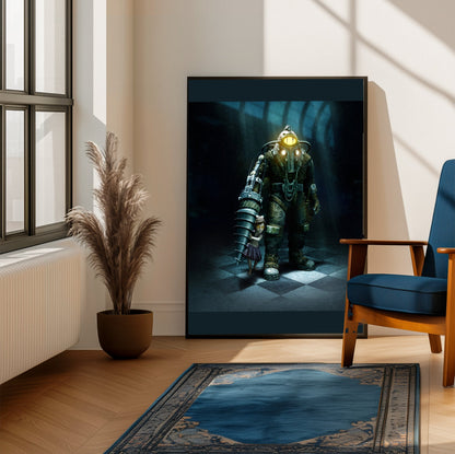 BioShock 2 poster on a living room wall