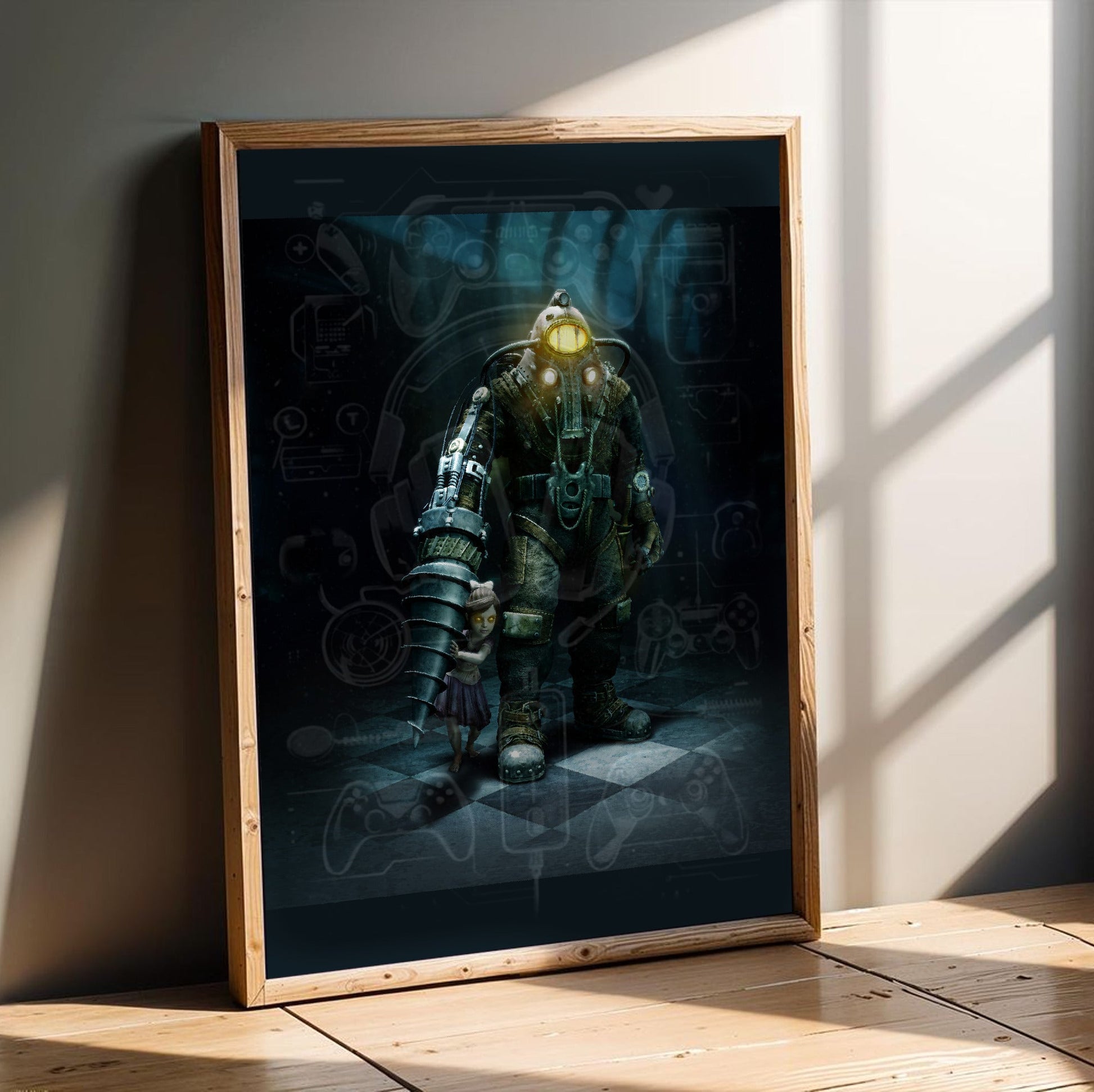 BioShock 2 poster in a modern interior