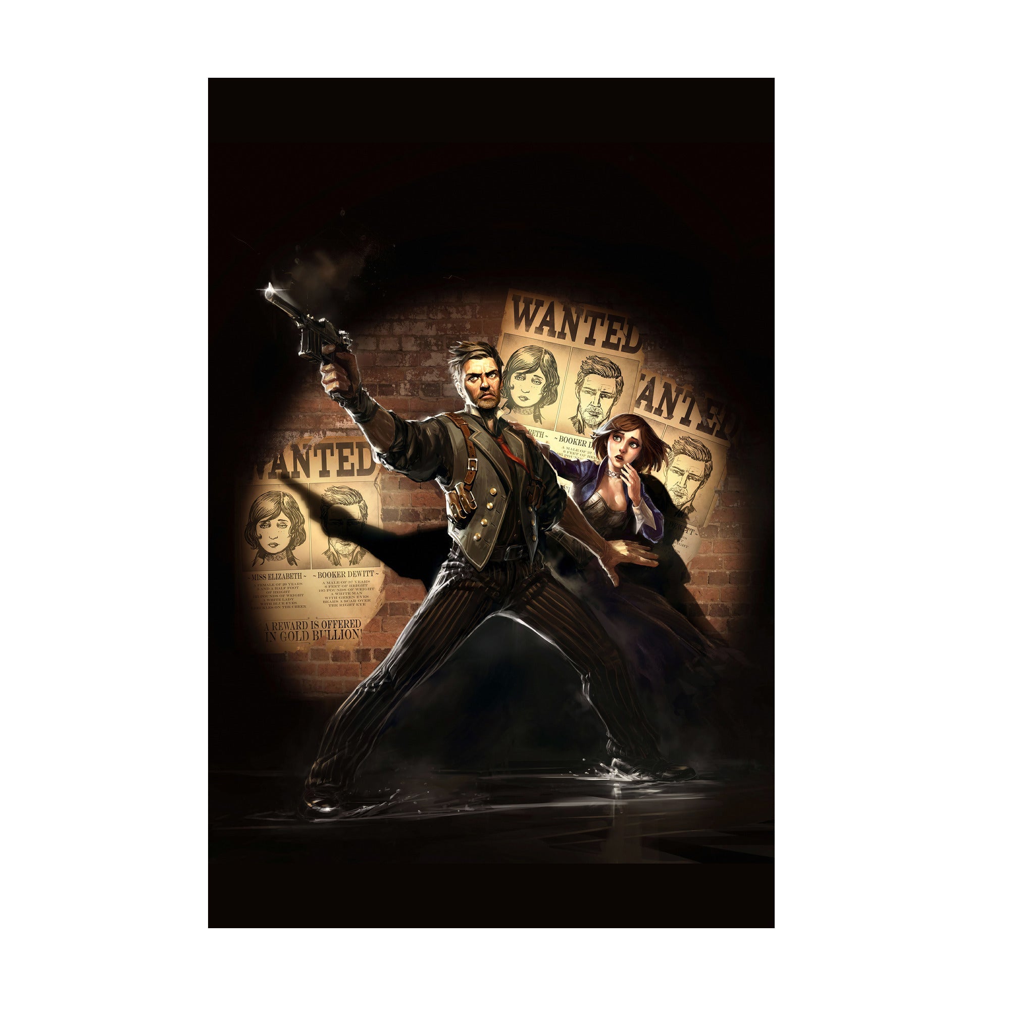 BioShock Infinite Booker and Elizabeth art poster