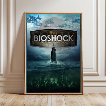 BioShock The Collection poster in a framed room setting