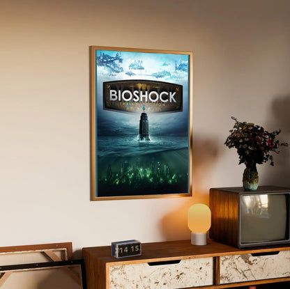 BioShock The Collection poster styled on a gallery wall