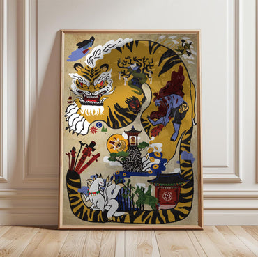 Black Desert Online Land of the Morning Light poster in a framed room setting