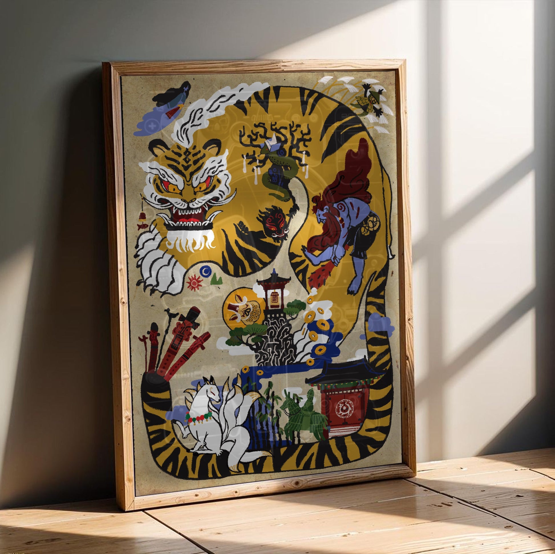 Black Desert Online Land of the Morning Light poster in a modern interior