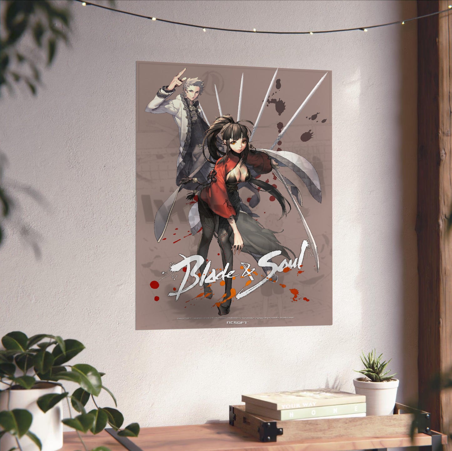 Blade & Soul Jin poster close-up print detail