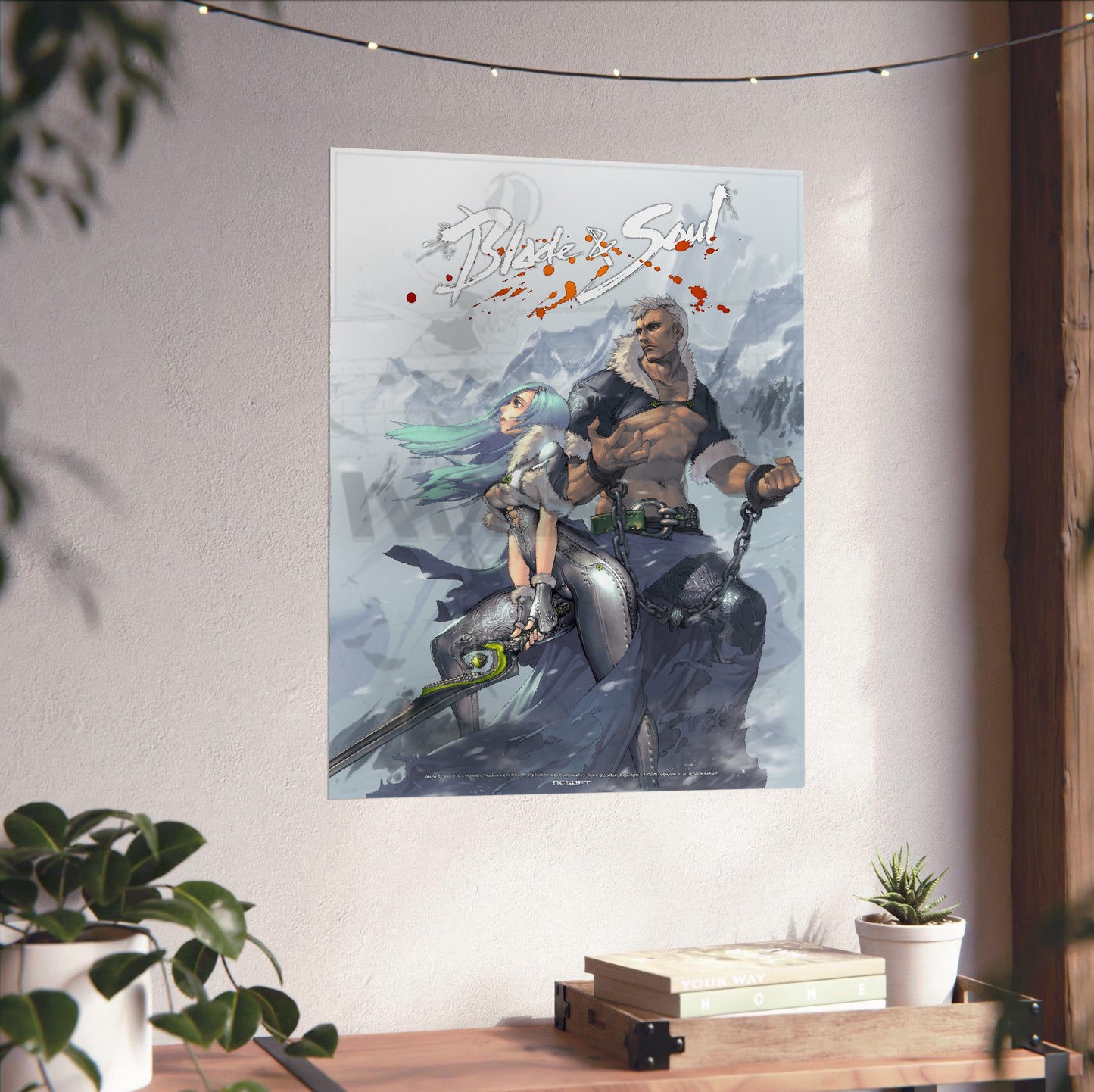 Blade & Soul snowfield poster close-up print detail
