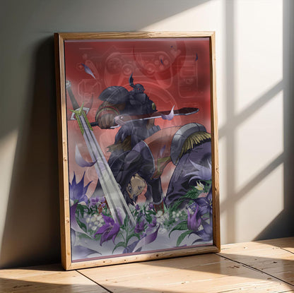 Blade Dancer Dread Knight poster in a modern interior