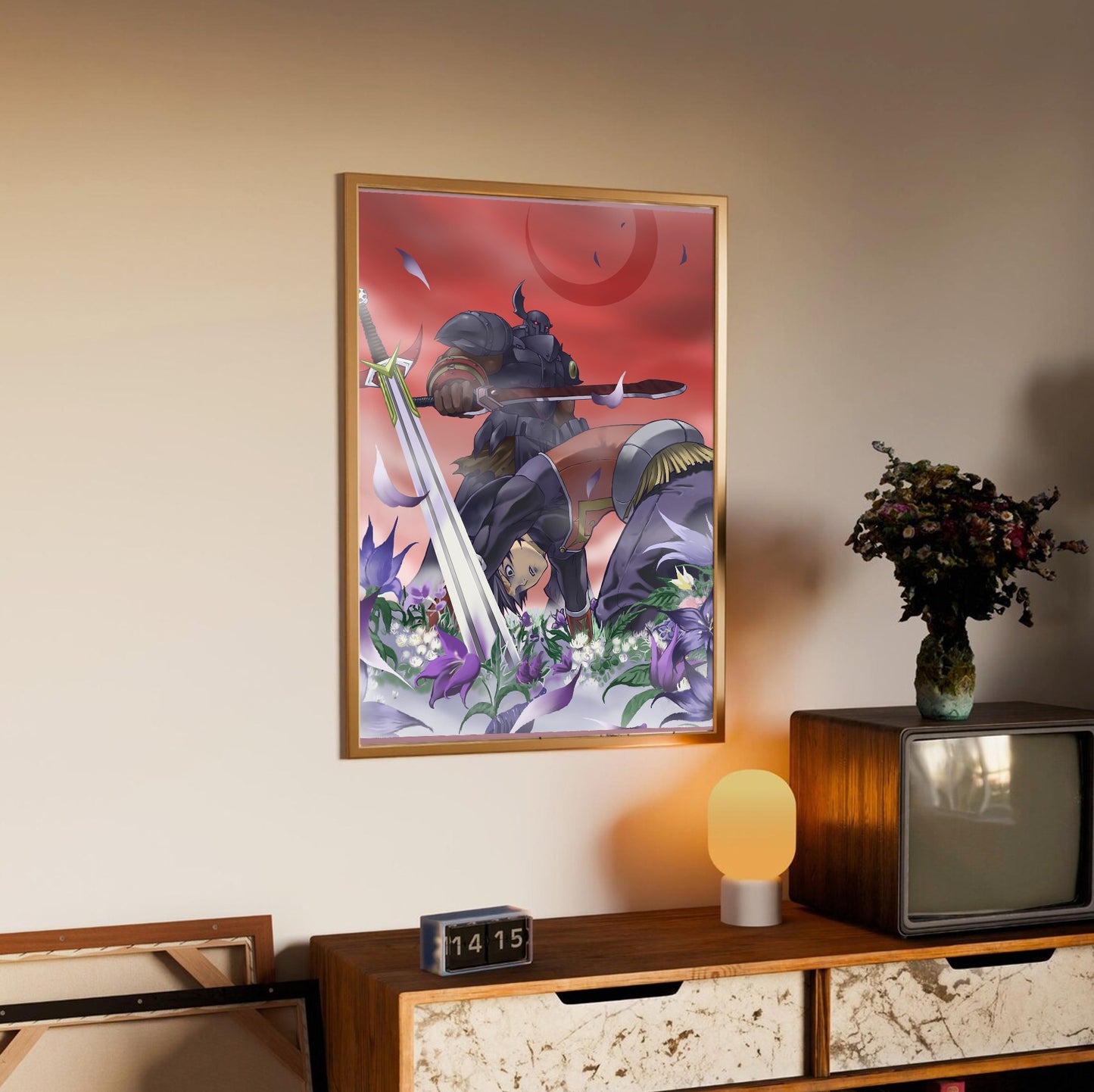 Blade Dancer Dread Knight poster styled on a gallery wall