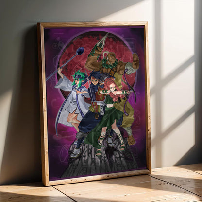 Blade Dancer party promo poster in a modern interior