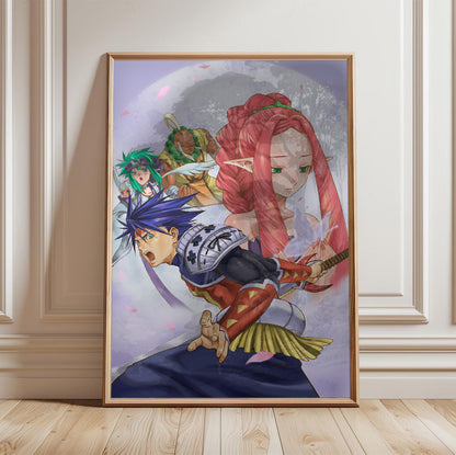 Blade Dancer promo artwork poster in a framed room setting