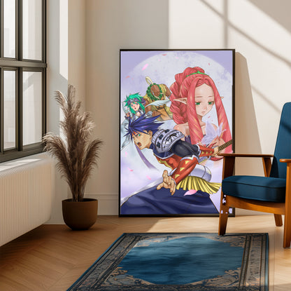 Blade Dancer promo artwork poster on a living room wall