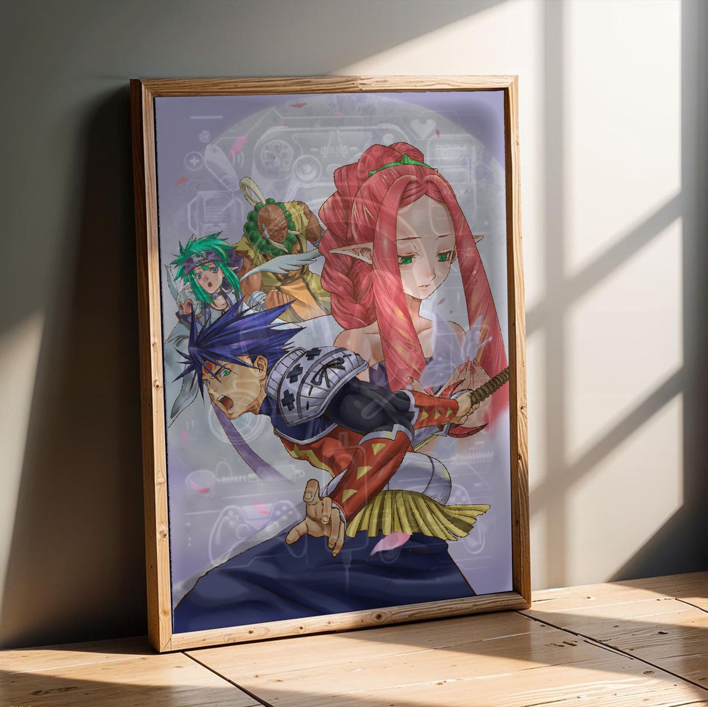 Blade Dancer promo artwork poster in a modern interior