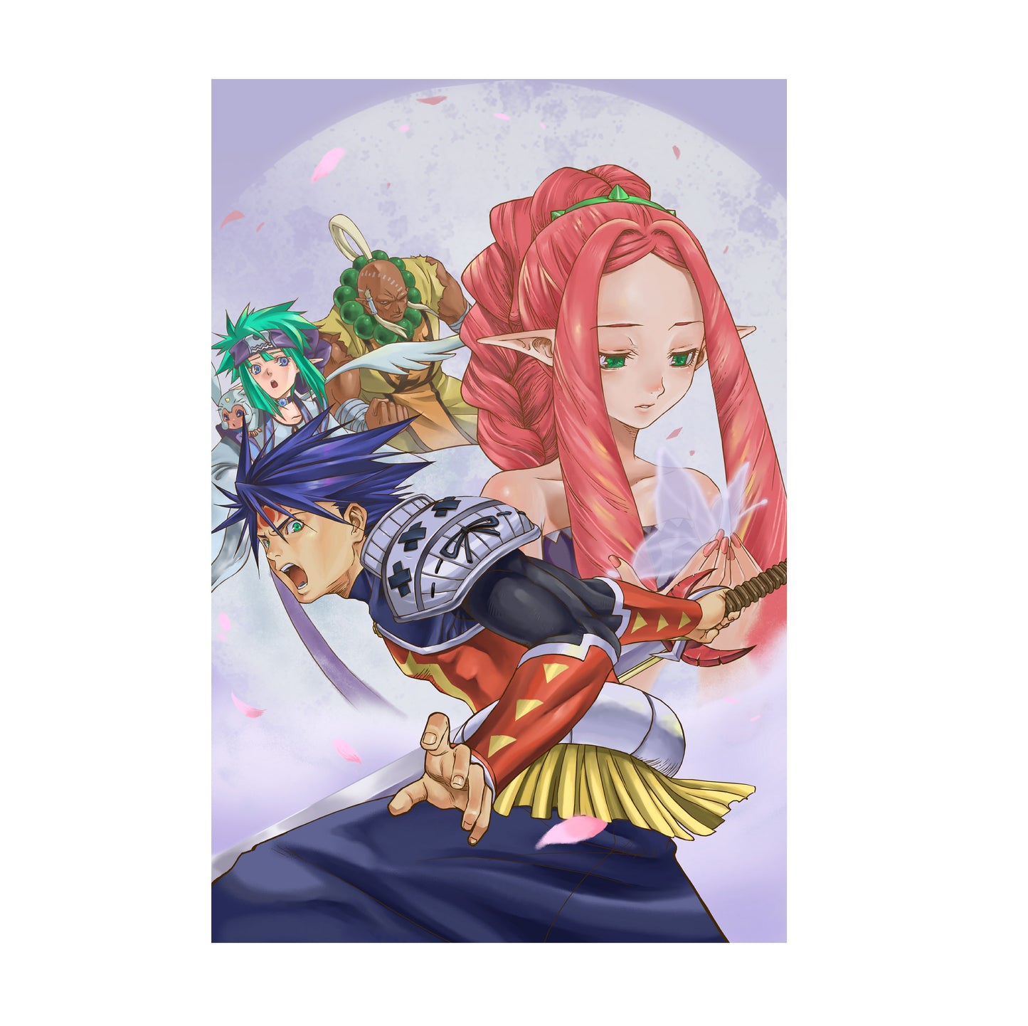 Blade Dancer Lineage of Light promo artwork with Lance and Deliza