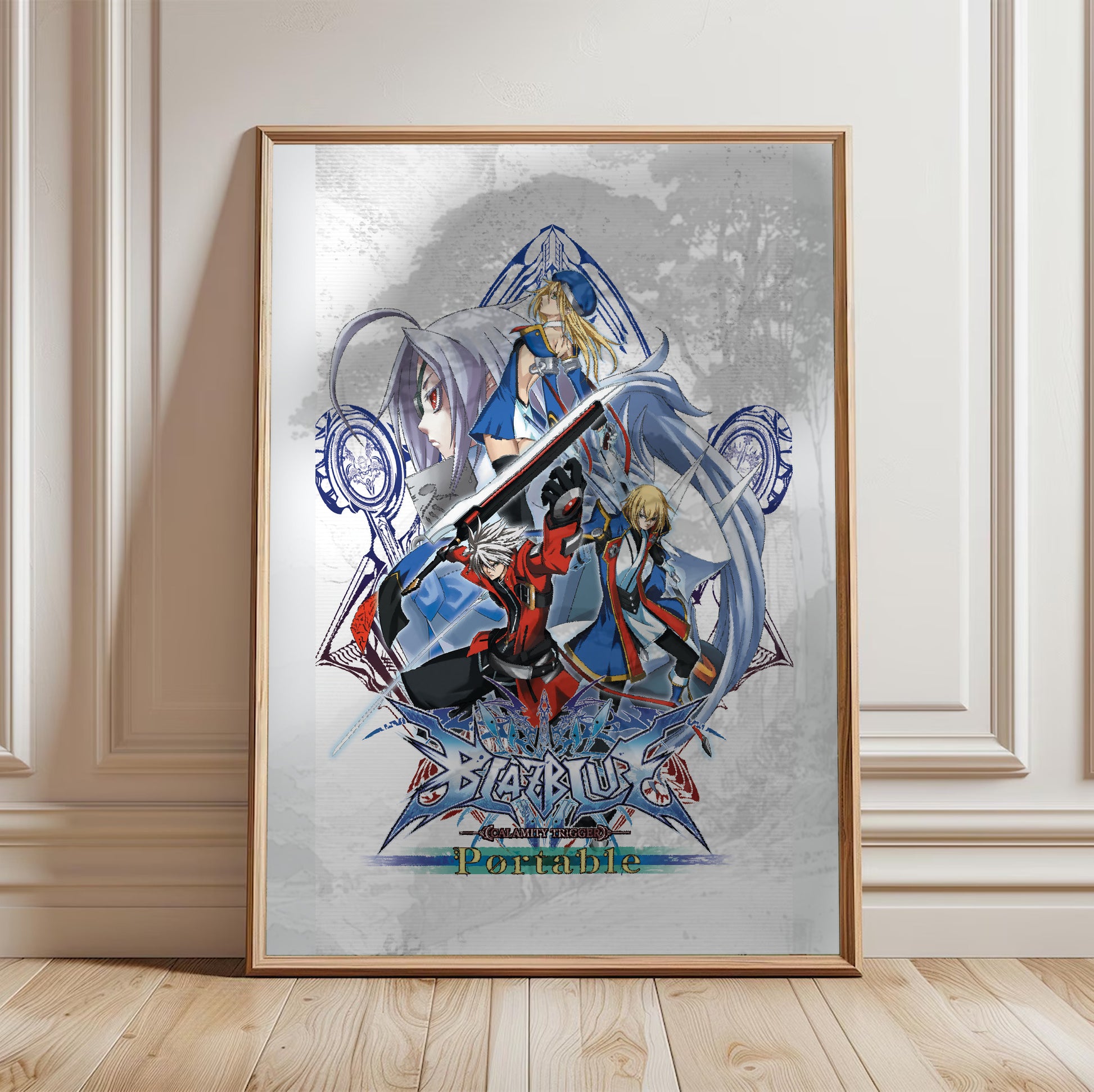 BlazBlue Calamity Trigger Portable poster in a framed room setting