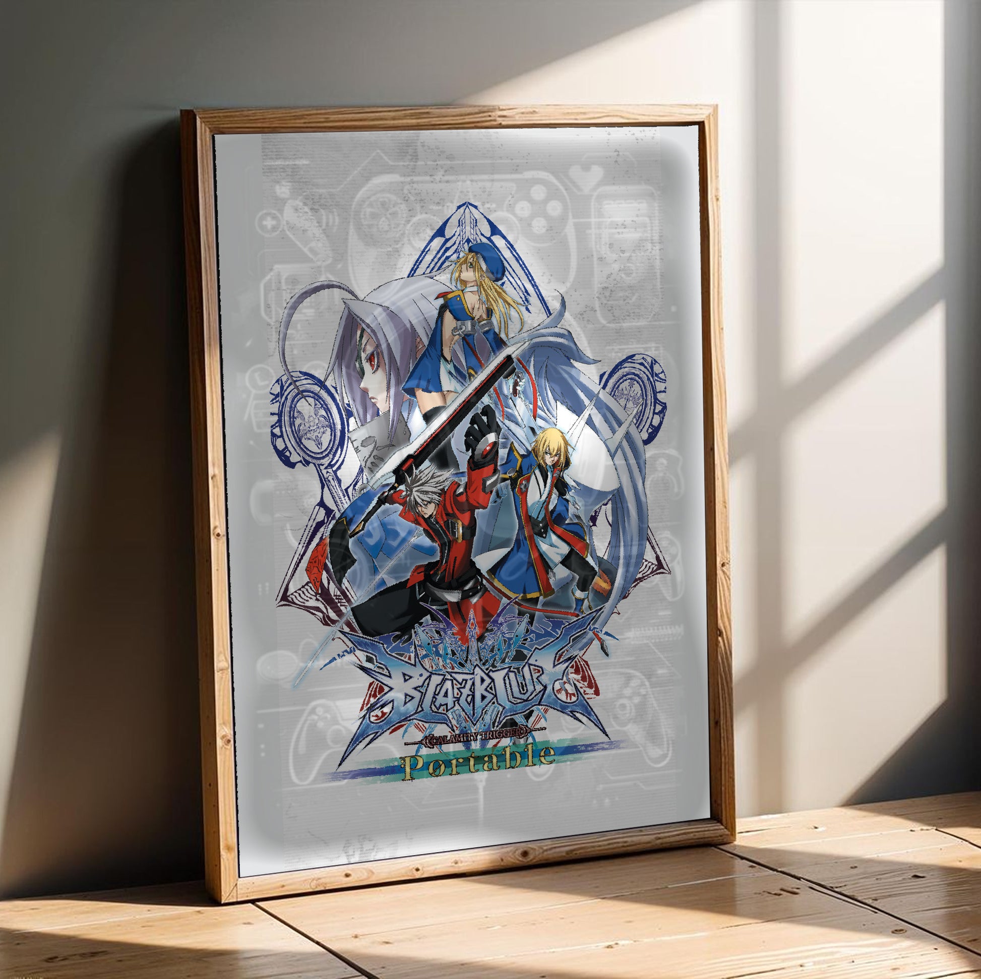 BlazBlue Calamity Trigger Portable poster in a modern interior