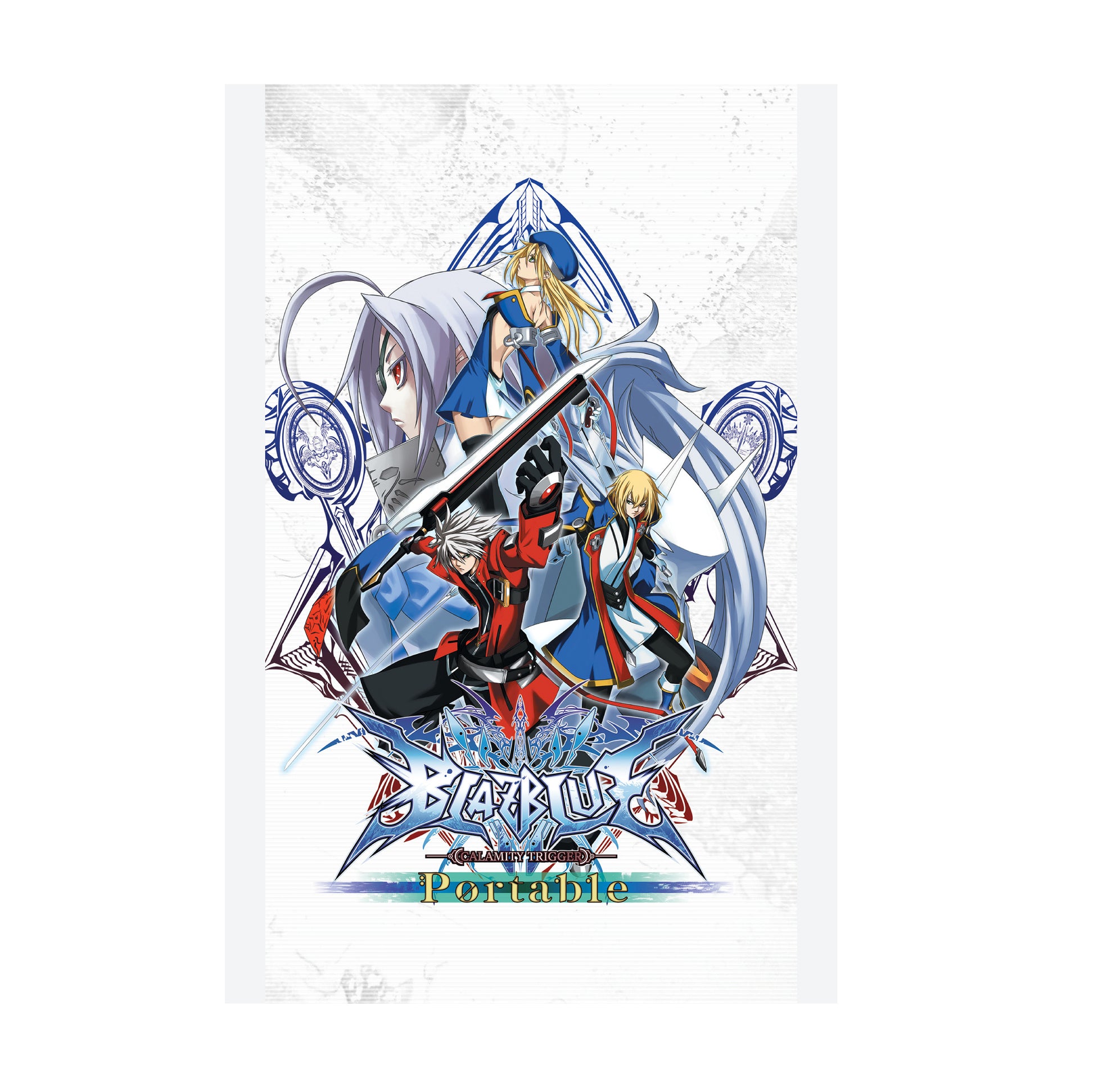 BlazBlue Calamity Trigger Portable cover art poster with logo