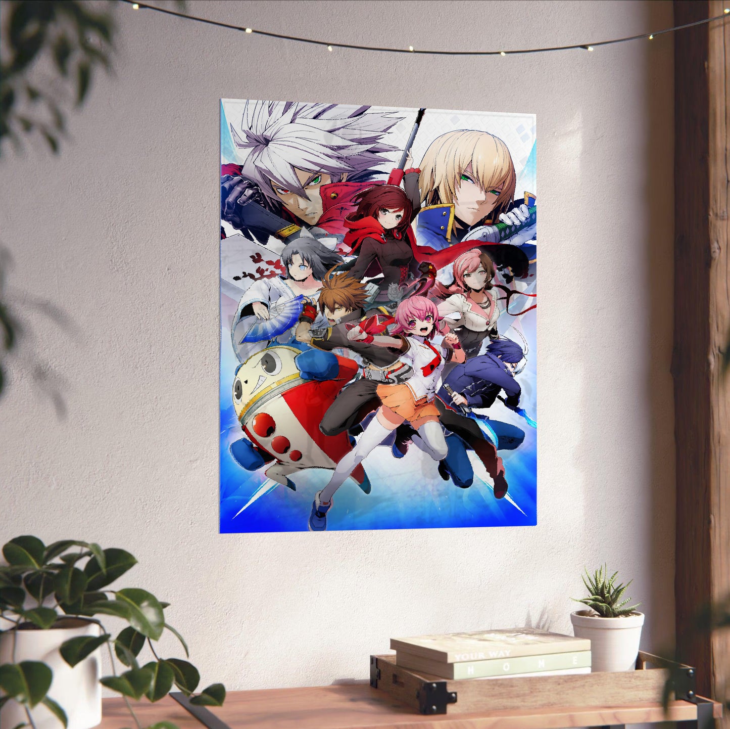 BlazBlue Cross Tag Battle poster close-up print detail