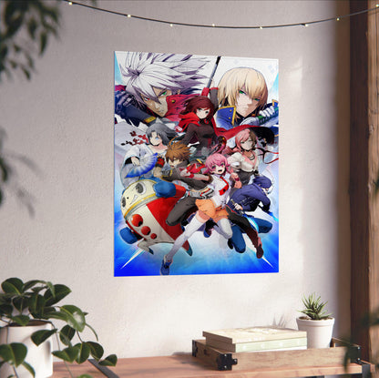 BlazBlue Cross Tag Battle poster close-up print detail