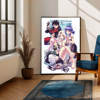 Blazing Souls illustration poster on a living room wall