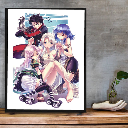 Blazing Souls illustration poster hung above a desk