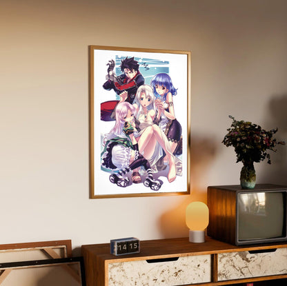 Blazing Souls illustration poster styled on a gallery wall