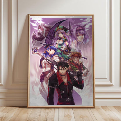 Blazing Souls Japanese cover art poster in a framed room setting