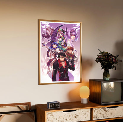 Blazing Souls Japanese cover art poster styled on a gallery wall