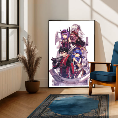 Blazing Souls Japanese cover artwork poster on a living room wall