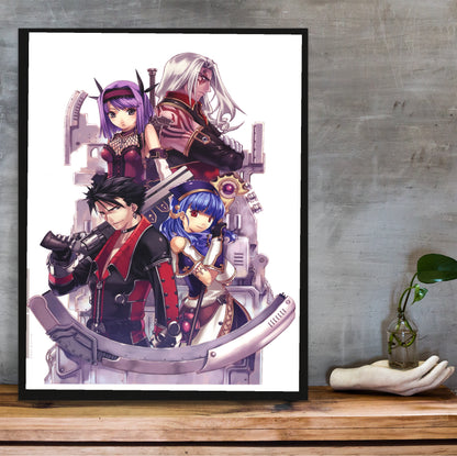 Blazing Souls Japanese cover artwork poster hung above a desk