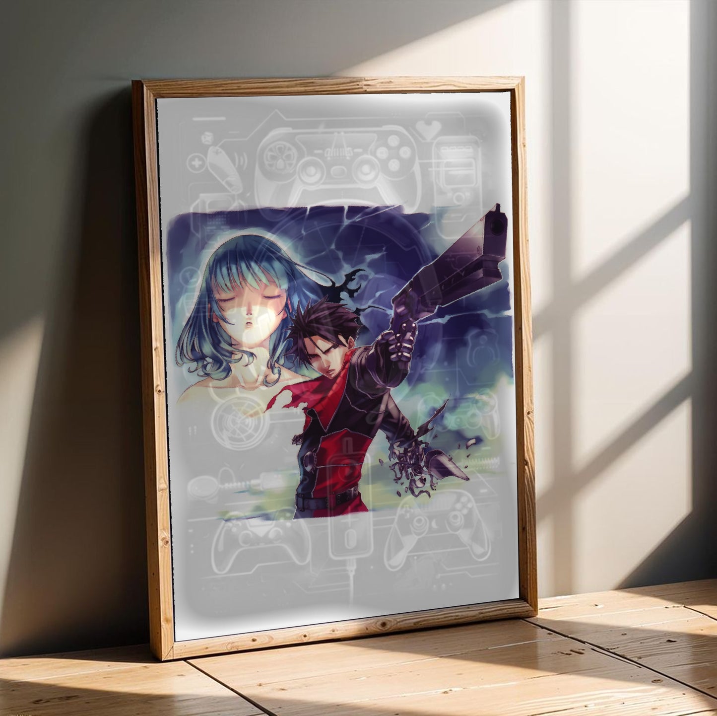 Blazing Souls promo art poster in a modern interior
