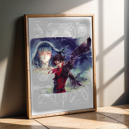 Blazing Souls promo art poster in a modern interior