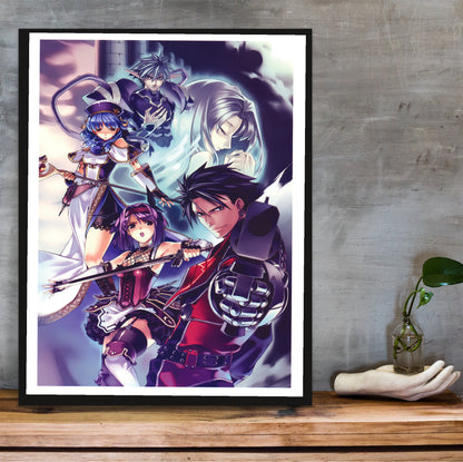 Blazing Souls Accelate poster hung above a desk