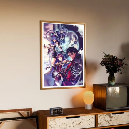 Blazing Souls Accelate poster styled on a gallery wall