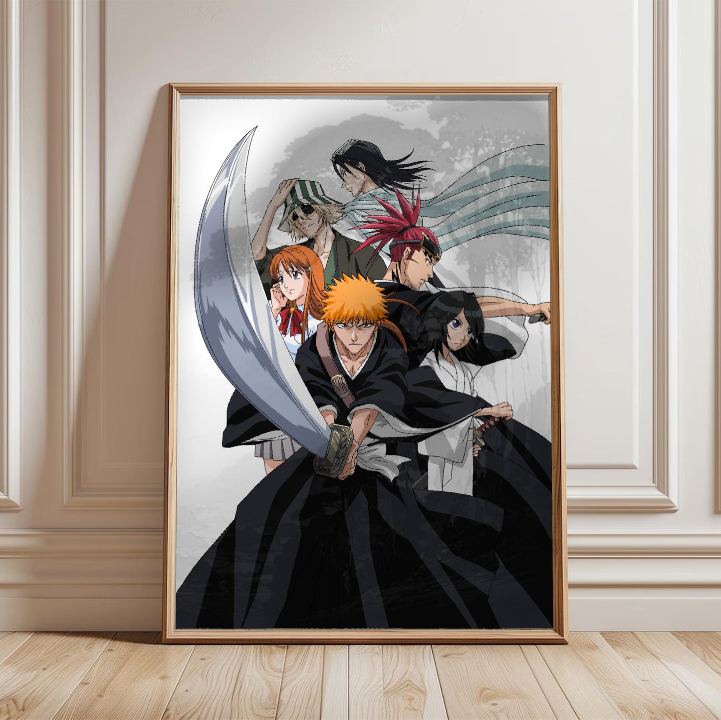 Bleach Shattered Blade poster in a framed room setting
