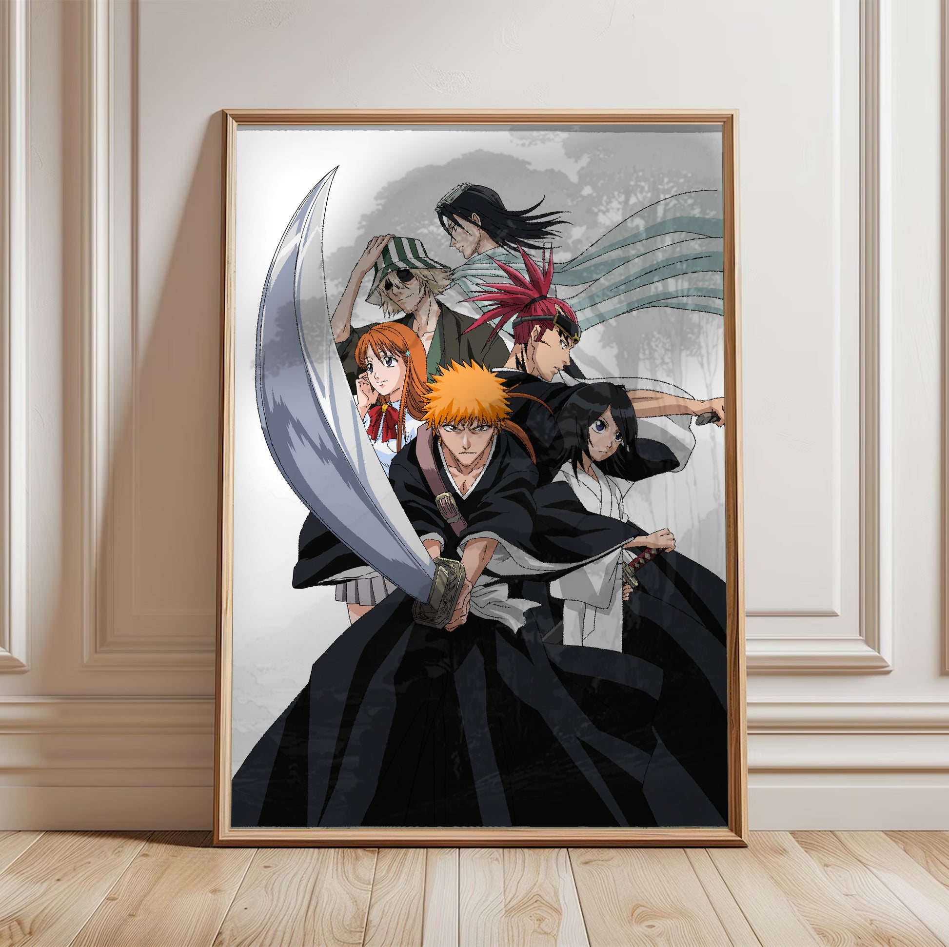 Bleach Shattered Blade poster in a framed room setting