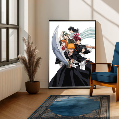 Bleach Shattered Blade poster on a living room wall
