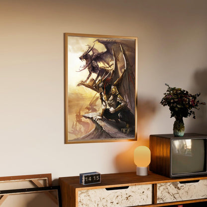 Blood of Bahamut poster styled on a gallery wall