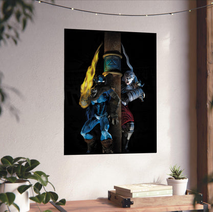 Legacy of Kain Kain and Raziel poster close-up print detail