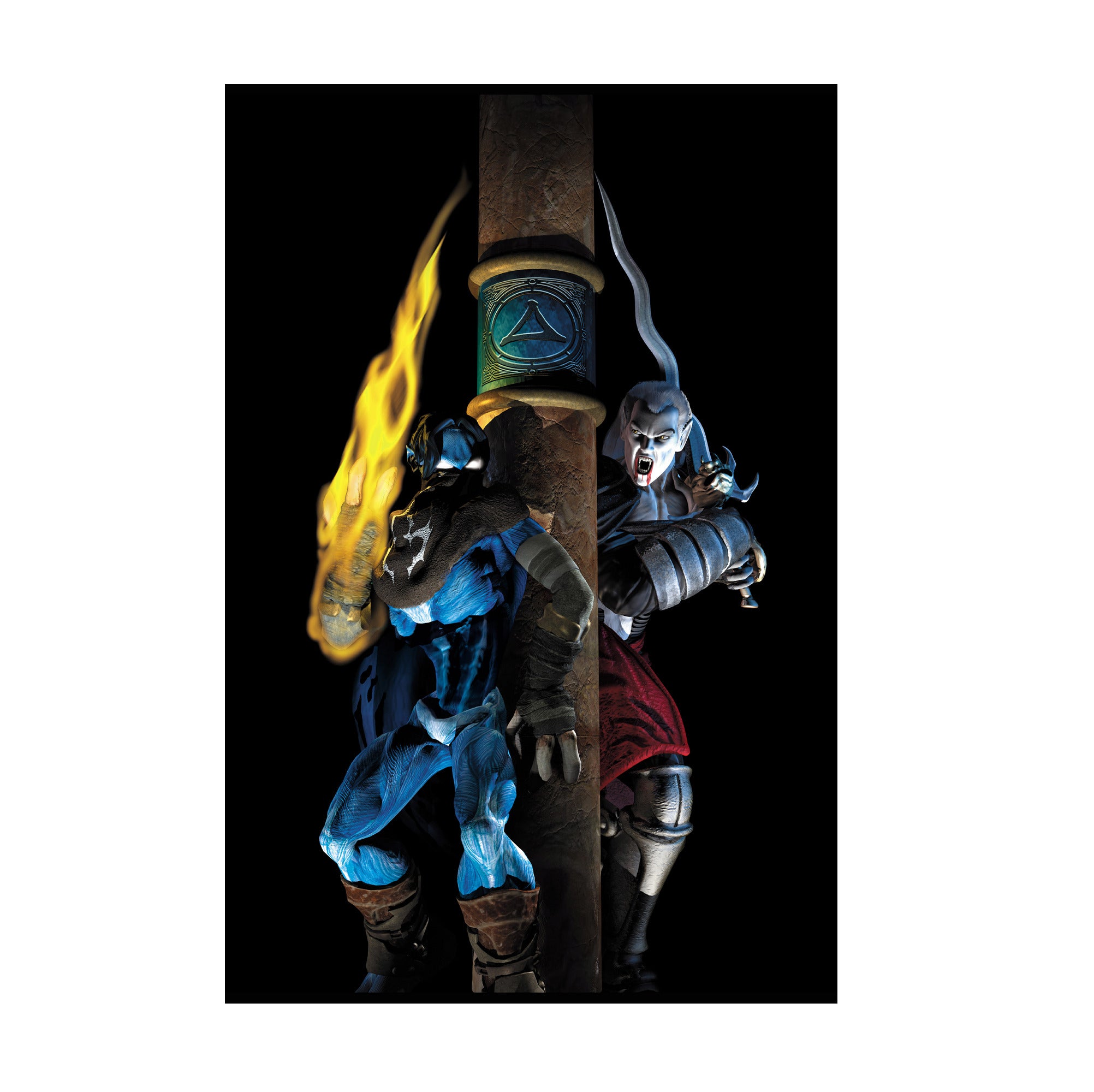 Legacy of Kain magazine cover art poster with Kain and Raziel