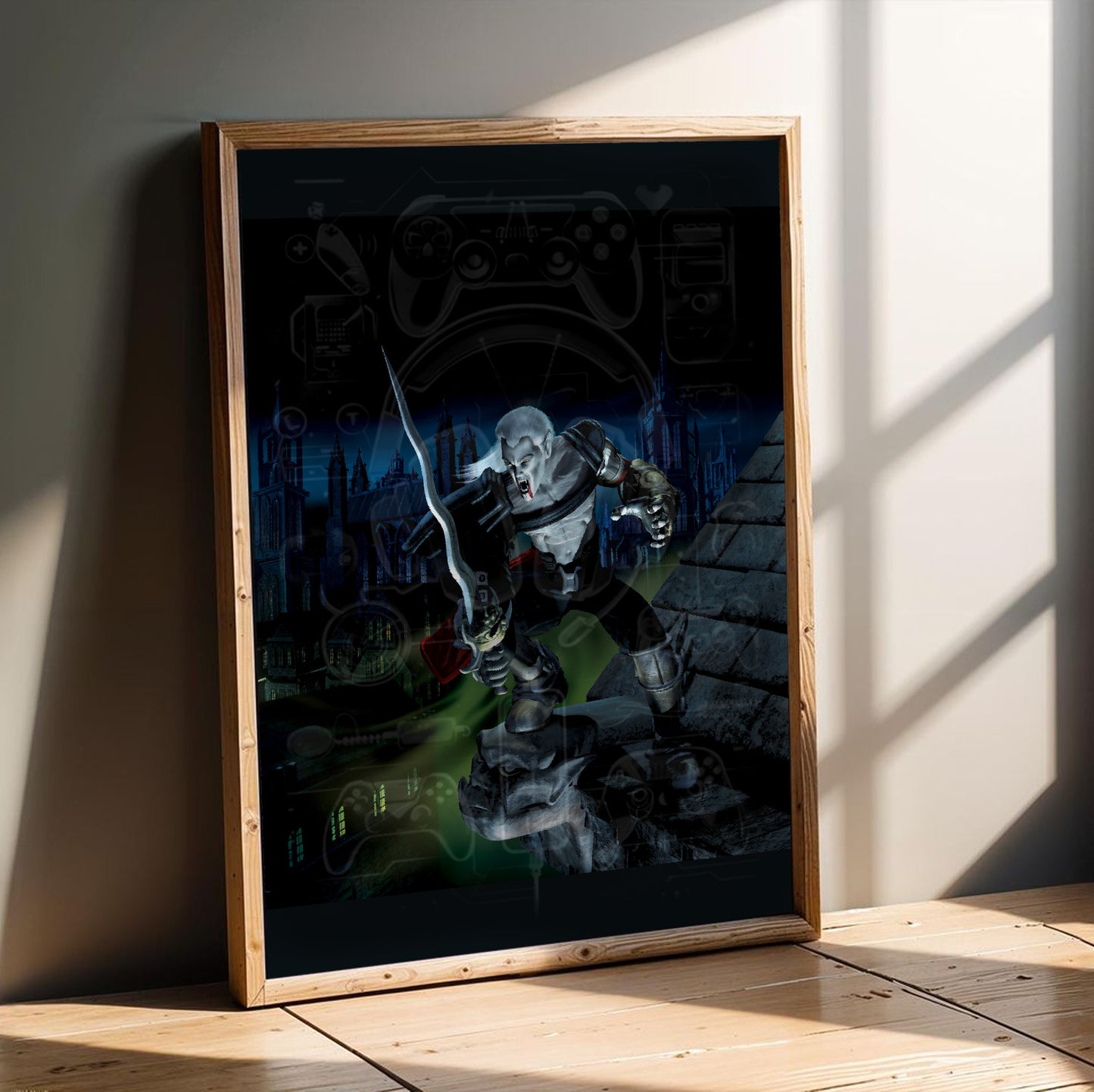 Blood Omen 2 Kain poster in a modern interior
