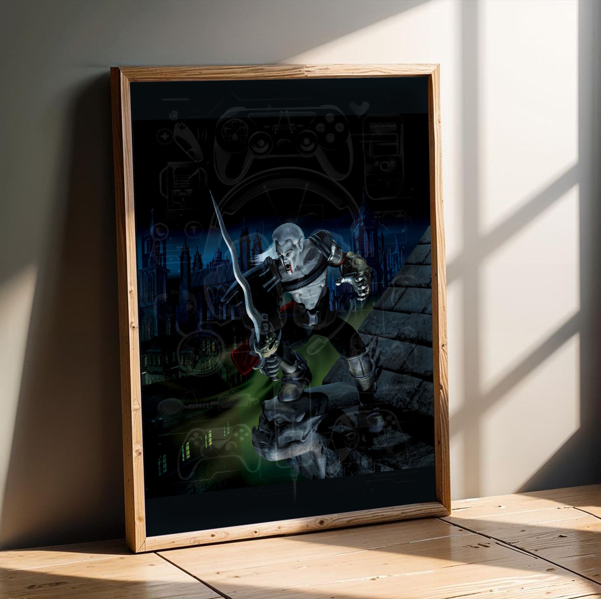 Blood Omen 2 Kain poster in a modern interior
