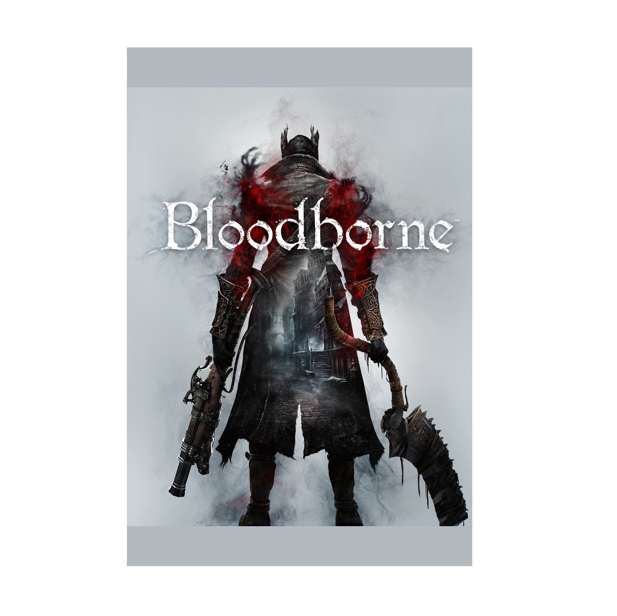 Bloodborne box art poster with the Hunter