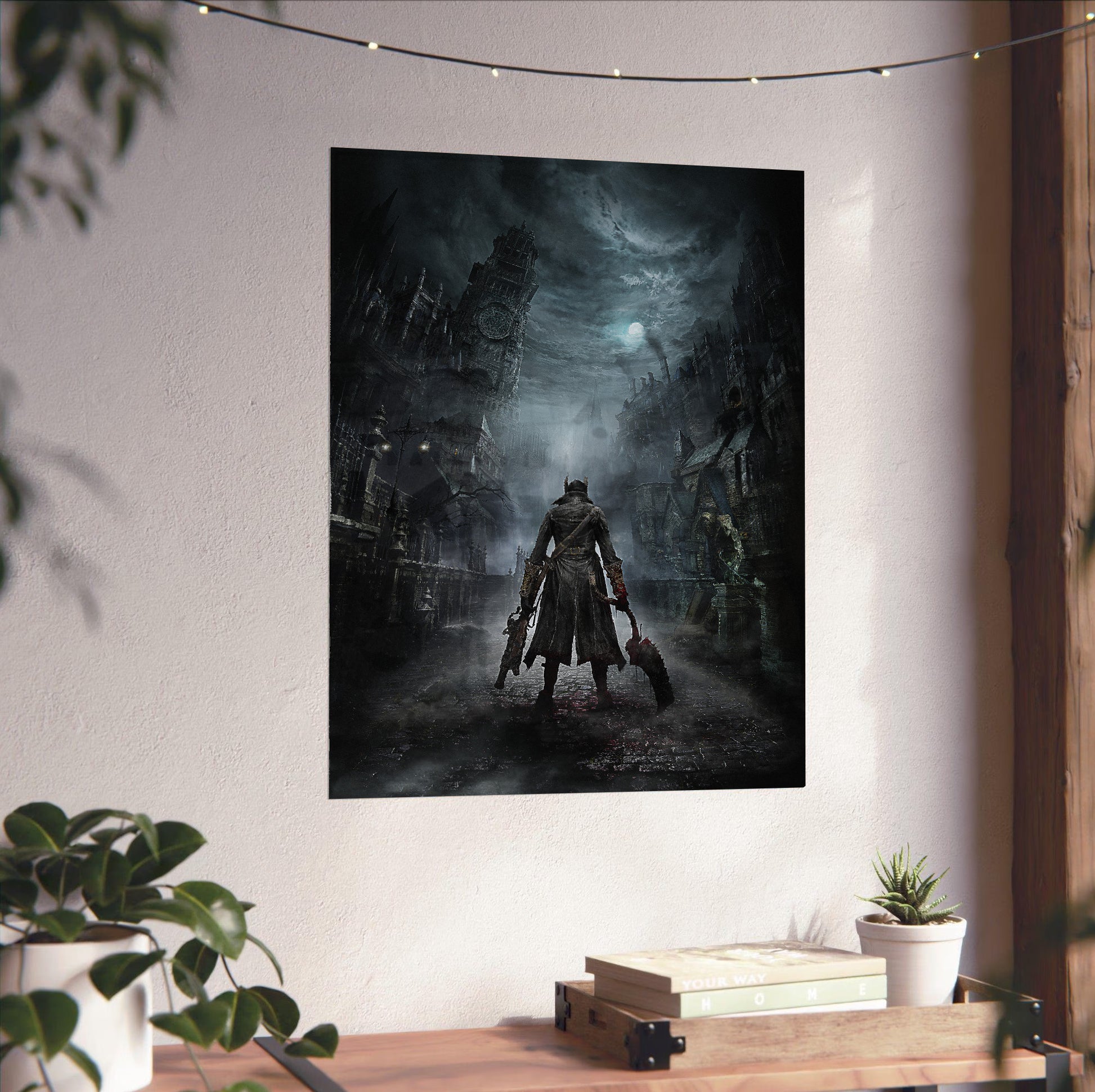 Bloodborne Yharnam key art poster close-up print detail