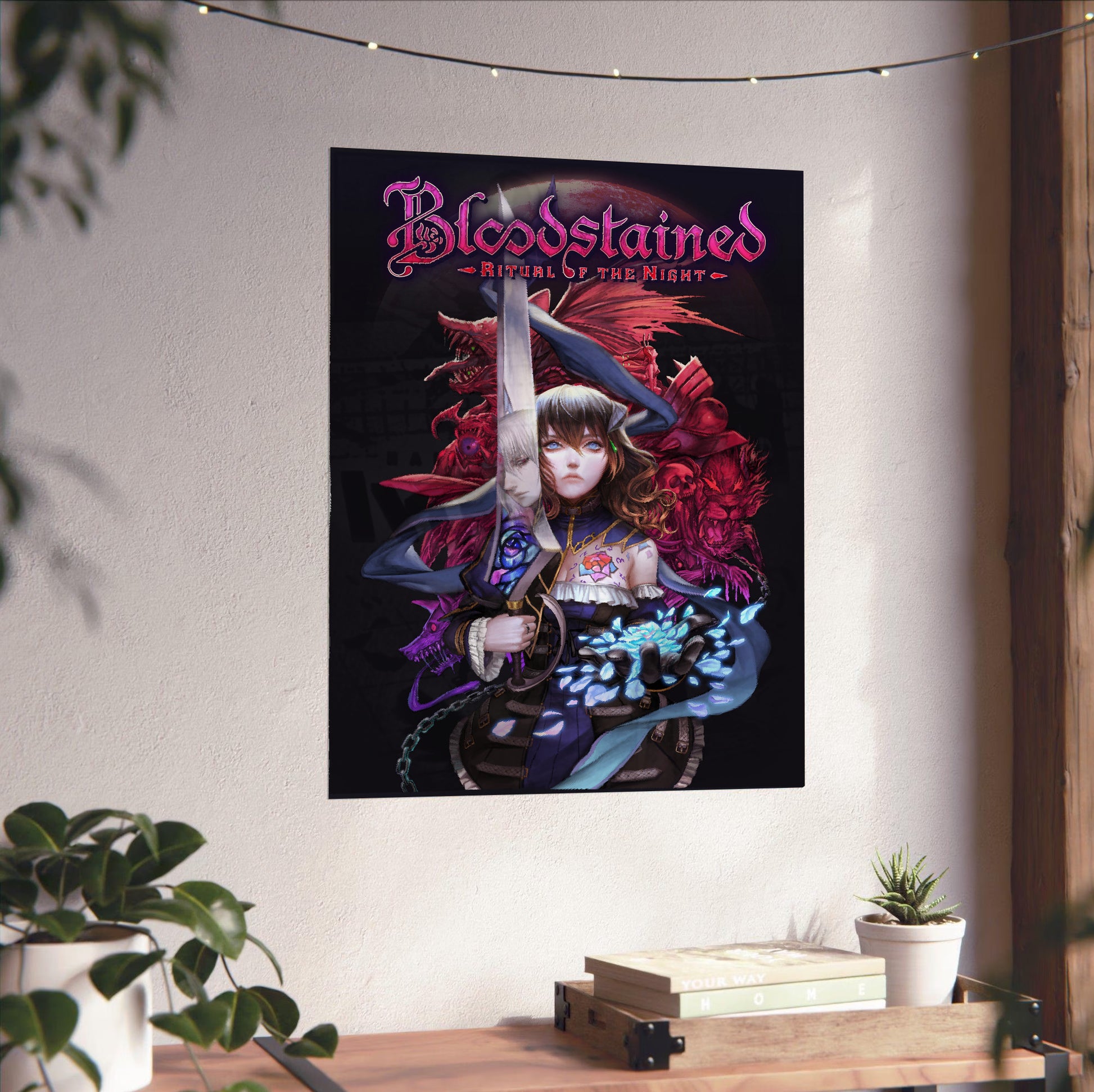Bloodstained Ritual of the Night poster close-up print detail