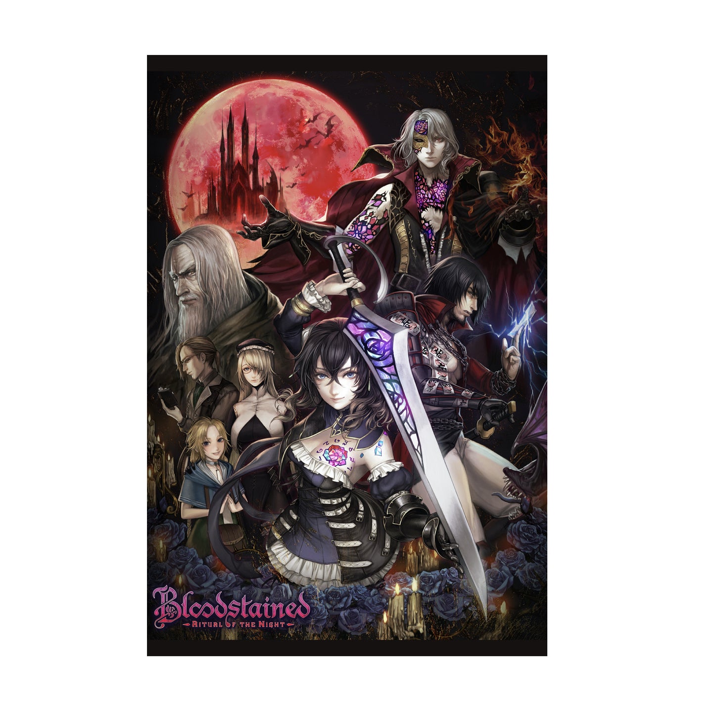 Bloodstained Ritual of the Night key art poster by Mana Ikeda