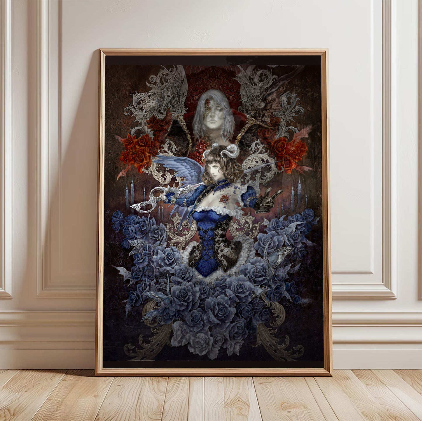 Bloodstained Miriam by Ayami Kojima poster in a framed room setting