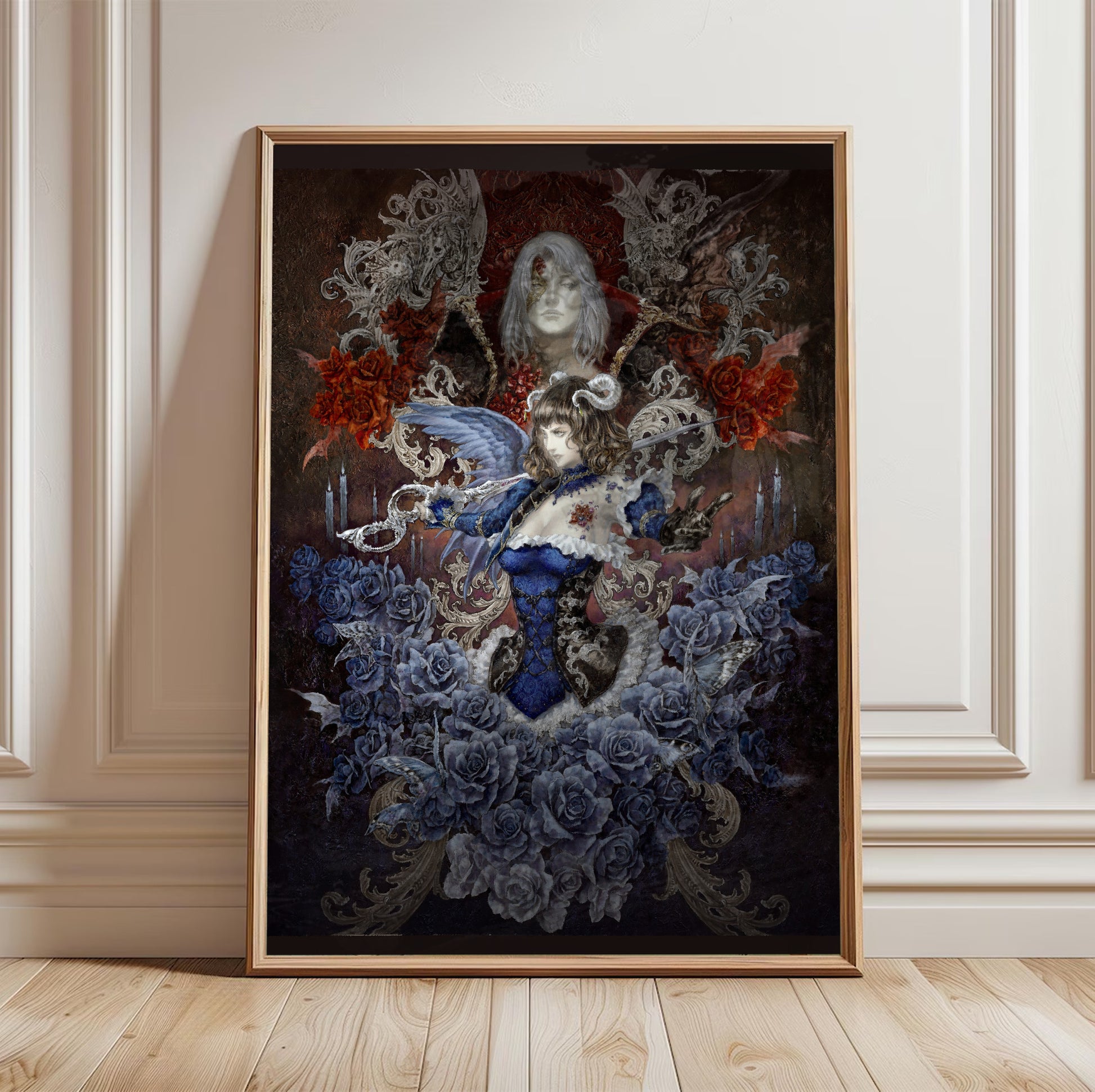 Bloodstained Miriam by Ayami Kojima poster in a framed room setting