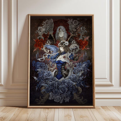 Bloodstained Miriam by Ayami Kojima poster in a framed room setting