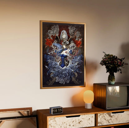 Bloodstained Miriam by Ayami Kojima poster styled on a gallery wall